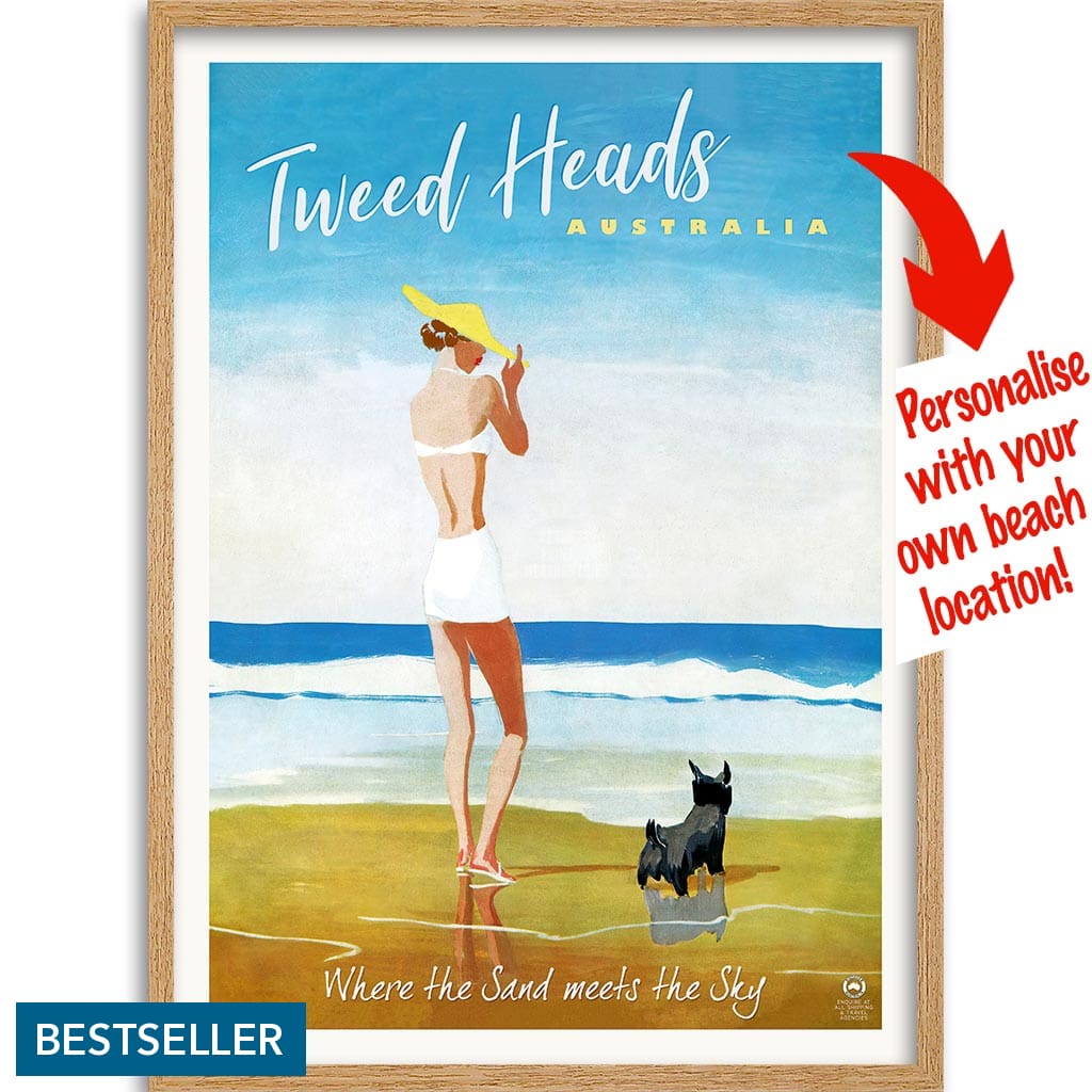 Your Own Beach Location | Personalise It Or Keep Tweed Heads A3 297 X 420Mm 11.7 16.5 Inches /