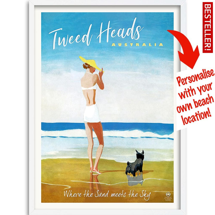 Your Own Beach Location | Personalise It Or Keep Tweed Heads A3 297 X 420Mm 11.7 16.5 Inches /