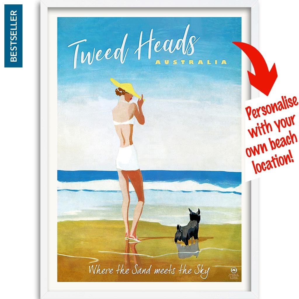 Your Own Beach Location | Personalise It Or Keep Tweed Heads A3 297 X 420Mm 11.7 16.5 Inches /
