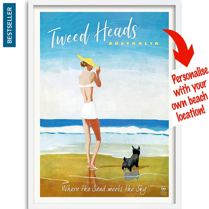 Your Own Beach Location | Personalise It Or Keep Tweed Heads A3 297 X 420Mm 11.7 16.5 Inches /