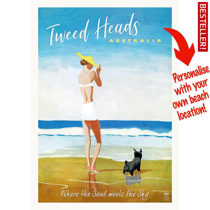 Your Own Beach Location | Personalise It Or Keep Tweed Heads A3 297 X 420Mm 11.7 16.5 Inches /