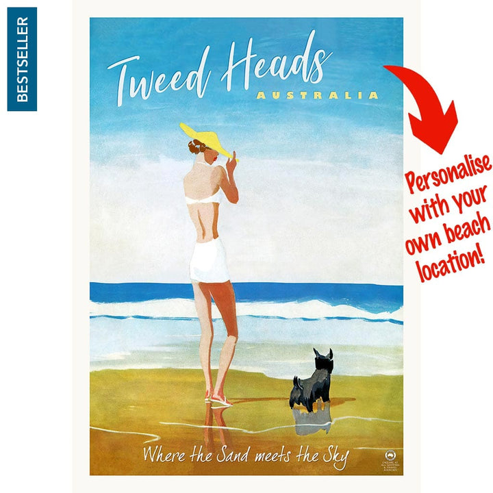 Your Own Beach Location | Personalise It Or Keep Tweed Heads A3 297 X 420Mm 11.7 16.5 Inches /